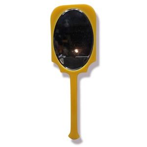 Vintage Dupont Hand Mirror Lucite Yellow Floral Design 14" USA